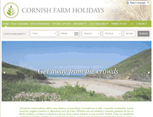Tablet Screenshot of cornishfarmholidays.co.uk